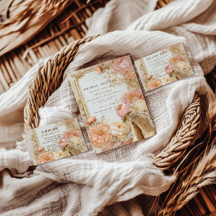 Peach Meadow Boots Bridal Shower Foam Board