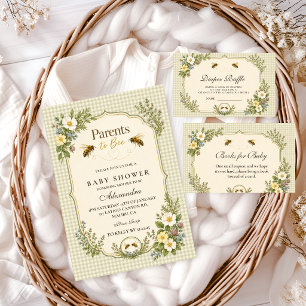 Botanical Parents To Bee Baby Shower Invitation
