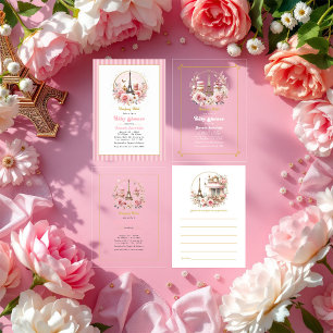 Bonjour Bébé Parisian Café Baby Shower Advice Card