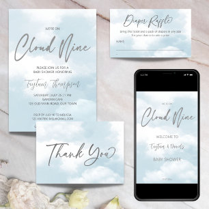 On cloud nine baby shower  favor boxes