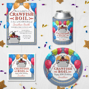 Crawfish Boil Birthday Party Paper Plates