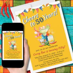 Cheers to 50 Years Fiesta 50th Birthday Party Napkins