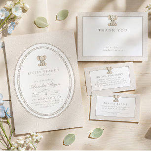 A Sweet Little Peanut Gender Neutral Baby Shower Invitation