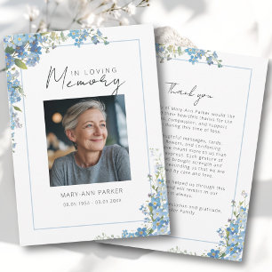 Forget Me Not Flowers "Celebration of Life" Photo  Foam Board
