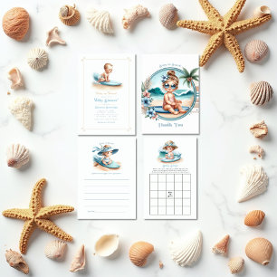 Baby on Board Coastal Baby Shower Advice Card