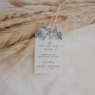 Something Blue Hydrangea Bridal Shower Favor Tag
