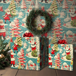 Retro Santa Wonderland 2 Large Gift Bag