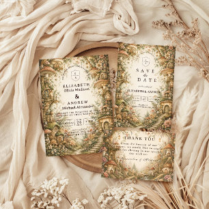 Enchanted Whimsical Woodland Wedding Save The Date