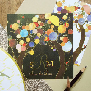Love Trees Rustic Olive Green Wedding Invitation