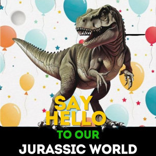 Dinosaur T-rex Birthday Save the date  Postcard