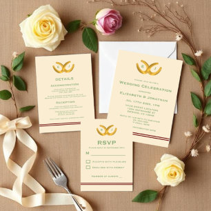 Western Horseshoes Wedding Invitation