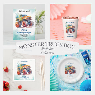 Monster Truck boy Birthday  Foam Board