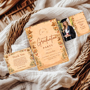 Western Wildflower Party Graduation Thank You Card