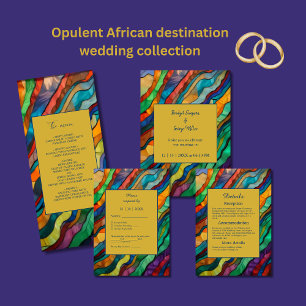 Opulent African destination wedding monogram  Napkins
