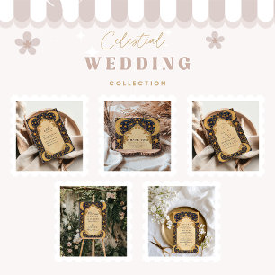 Golden Moonlit Baroque Wedding Save The Date