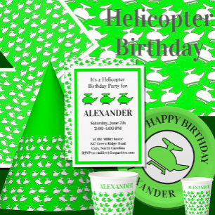 Helicopter Birthday Party Invitation