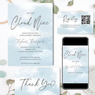 She is on cloud nine bridal shower  favor boxes