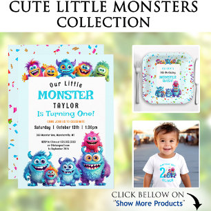 Funny Cute Monsters Back to School Text T-Shirt