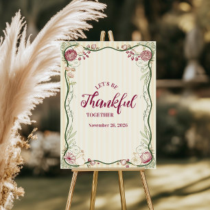 Timeless Art Nouveau Thanksgiving Dinner Menu
