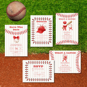 Baseball Sport Perfect Catch Wedding Invitation