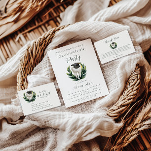 Elegant Laurel Dental Graduation Thank You Card