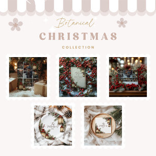 Rustic Lantern Christmas Party Invitation