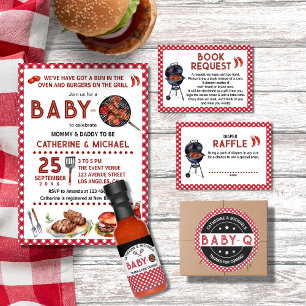 Baby-Q BBQ Barbecue Baby Shower Favor Hot Sauces