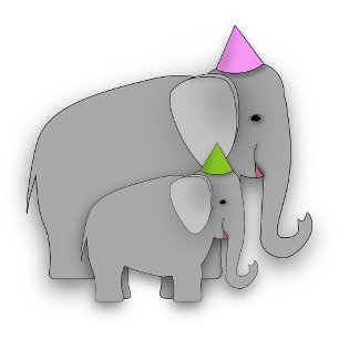 Elephant Party Wrapping Paper