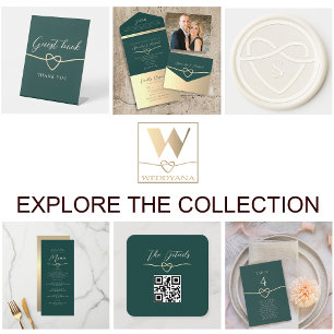 Simple Emerald Green Wedding Program