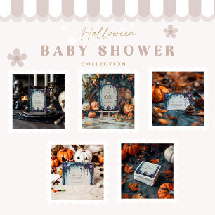 Bright Gothic Halloween Baby Shower Invitation