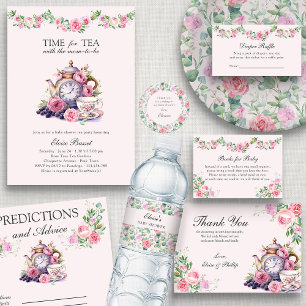 Baby Predictions and Advice Vintage Tea Pot Floral