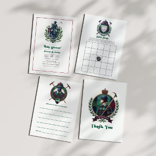 Preppy Equestrian Baby Shower Thank You Card