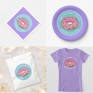 Pink Donut Doughnut Birthday Party Breakfast Invitation