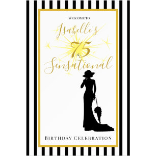 75 & SENSATIONAL 75th Birthday Party Paper Plate