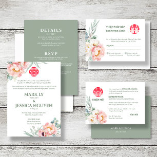 Song Hy Chinese/Vietnamese Wedding RSVP Envelopes