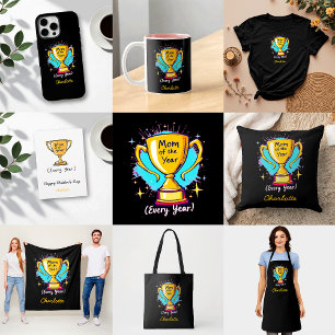 Mom of the Year Every Year   Funny Mother's Day Apron