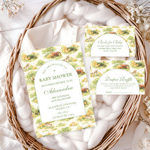 Vintage Farm Tractor Countryside Baby Shower Foam Board