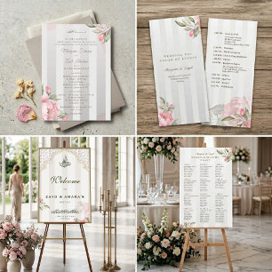 Sage Green & Pink Peonies Wedding Aisle Runner
