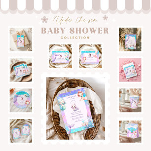 Watercolor Little Pearl Diapper Raffle Enclosure Card