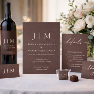 Chocolate Brown Formal Modern Event coffee Wedding Serving Tray