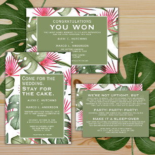 Humorous Tropical Wedding Invitation
