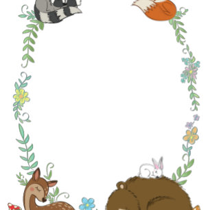 Woodland Animal Baby Shower Forest Friends Invitation