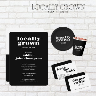 Locally Grown Baby Shower   Modern, Minimal & PINK Favor Boxes