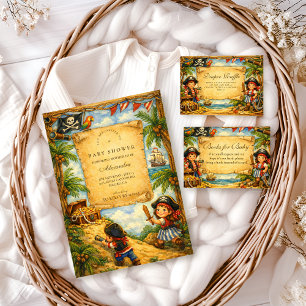 Storybook Pirate Adventure Baby Shower Invitation