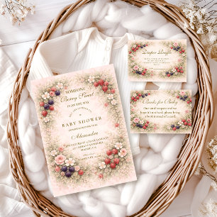 Wild Berry Garden Baby Shower Napkins