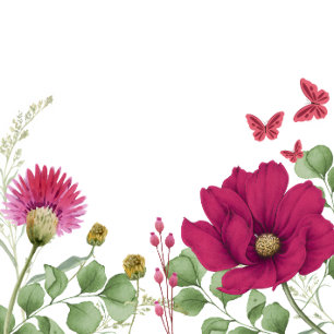 Pink Floral & Butterfly Balloon Decoration