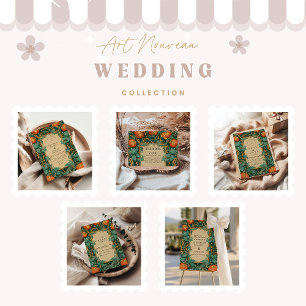 Art Nouveau Pumpkin Wedding Save The Date