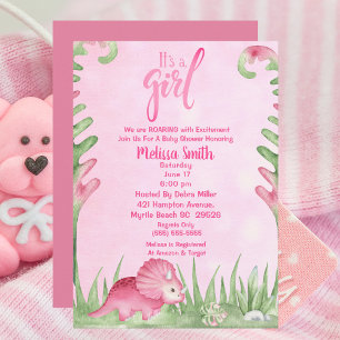 Personalized Cute Pink Dinosaur   Classic Round Sticker