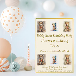 Teddy Bears Birthday Party Invitation