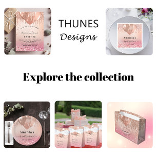 Sweet 16 party pink rose gold balloons favor bag